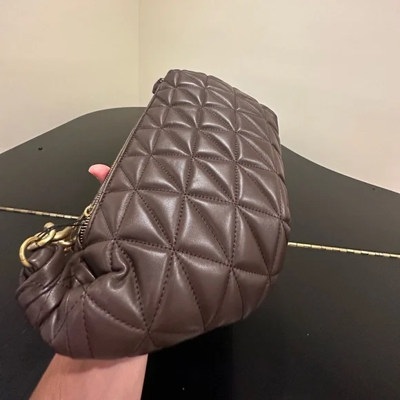 NWT Rare Zara Genuine Leather Quilted Chunky Chain Strap Shoulder Bag - Picture 12 of 17